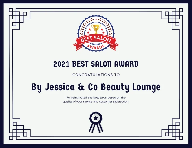 2021 Best Salon Award — By Jessica & Co Beauty Lounge