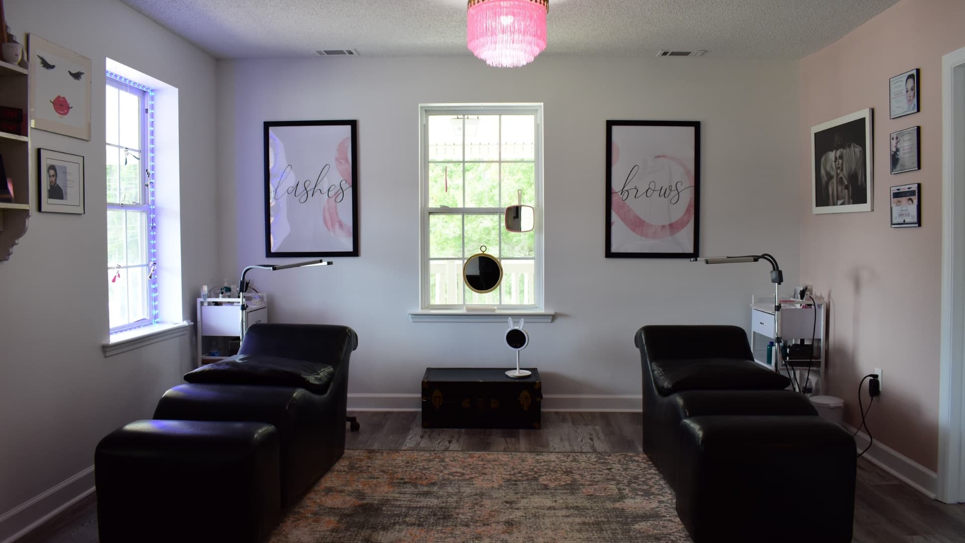 The lash & brow room at By Jessica & Co